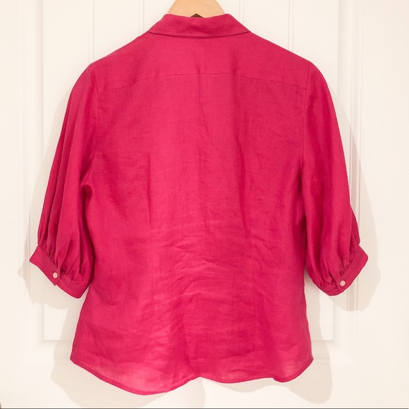 Ralph Lauren Pink Linen Button Down Shirt Medium - Picture 6 of 9